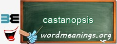 WordMeaning blackboard for castanopsis